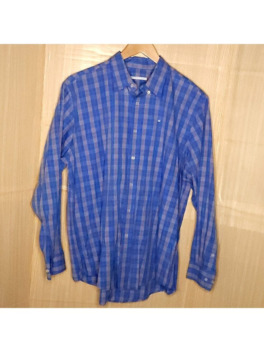 Southern Tide Mens Blue Plaid Long Sleeve Button Down XL